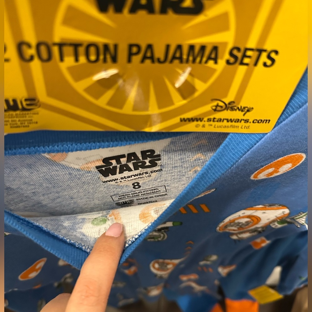 Disney Star Wars Blue Pajama Set size 8 new - Picture 3 of 3